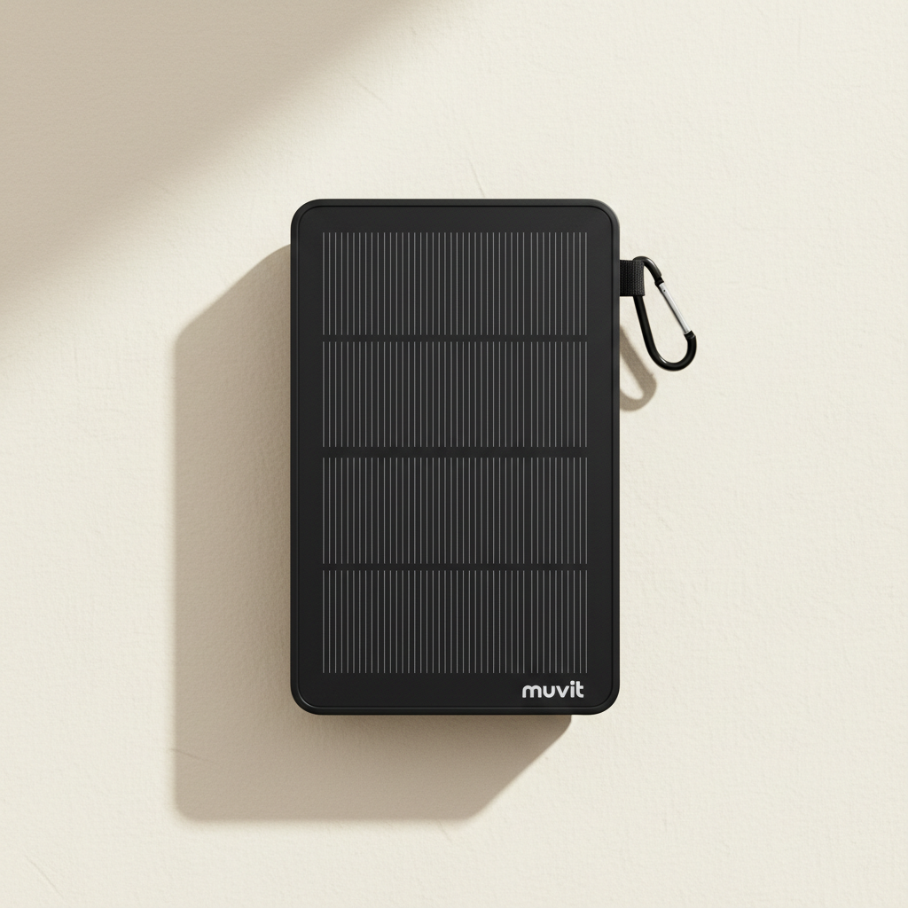 PACUBA Solarladegerät 15W faltbar cremeweiß Hintergrund